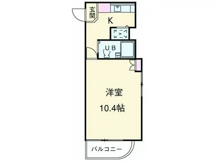 ジョイテル西院(1K/11階)の間取り写真