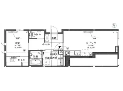 EDITION本蓮沼(1LDK/1階)の間取り写真