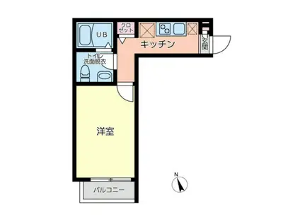 グリーンヒル本郷(1K/1階)の間取り写真