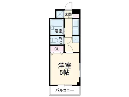 グランドゥール針ヶ谷(1K/3階)の間取り写真