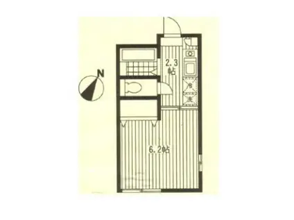 ルミエールアドニス(1K/1階)の間取り写真