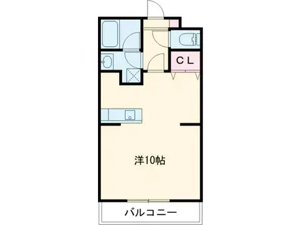 アビタシオン・ヴォワラクテ(ワンルーム/2階)の間取り写真