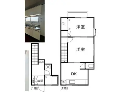 TNフラッツ(2DK/1階)の間取り写真