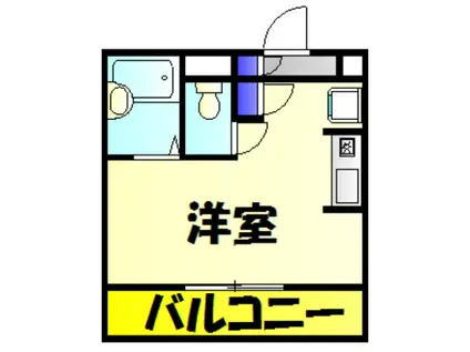 ベルグランド春日(ワンルーム/3階)の間取り写真