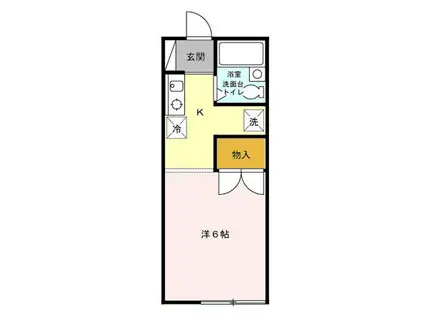 フラット目白(1K/1階)の間取り写真