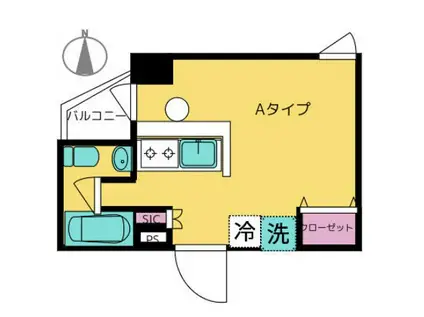 ジーエスグランド高尾(ワンルーム/3階)の間取り写真