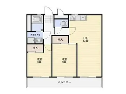 センチュリーコウワ(2LDK/3階)の間取り写真