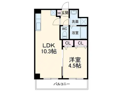 金太郎ヒルズ164(1LDK/3階)の間取り写真