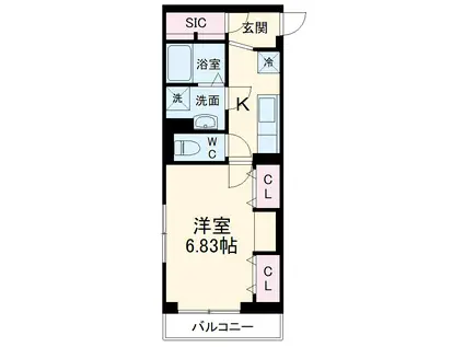 グレイス岩槻(1K/2階)の間取り写真