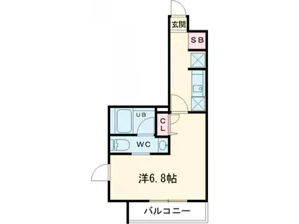 ALTERNAお花茶屋(1K/4階)の間取り写真