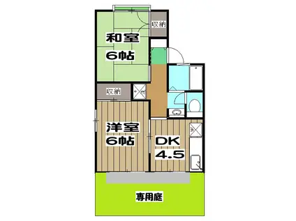 CASA DE 池尻(2DK/2階)の間取り写真
