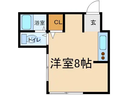 タウンハイツ(1K/1階)の間取り写真