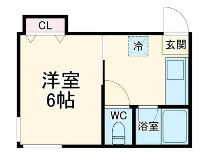 清和ハイム(1K/2階)の間取り写真