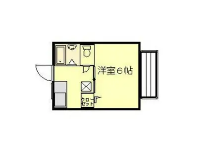 シティハイツ相葉Ⅱ(1K/2階)の間取り写真