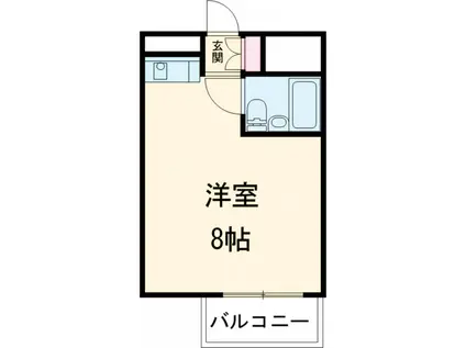 QUEST(ワンルーム/3階)の間取り写真