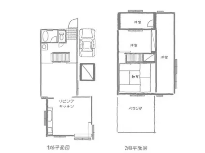 西武池袋・豊島線 所沢駅 徒歩32分 2階建 築61年(4LDK)の間取り写真