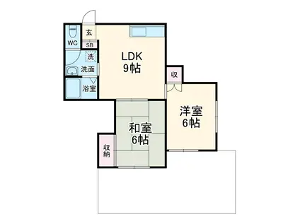 プレステージ5(2LDK/1階)の間取り写真