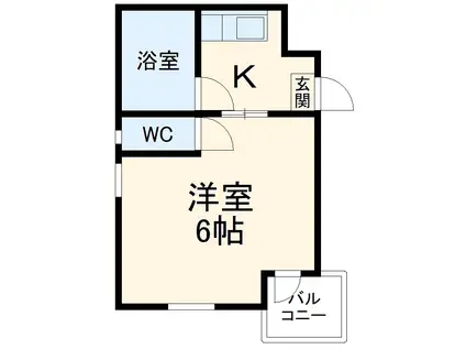 スペース101(1K/3階)の間取り写真