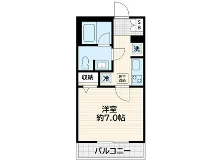 BIBRY COURT(1K/1階)の間取り写真