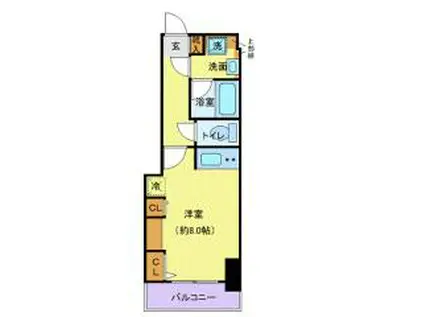 リーフコンフォート本厚木(ワンルーム/10階)の間取り写真