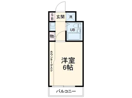 津田沼ダイカンプラザシティ(1K/5階)の間取り写真