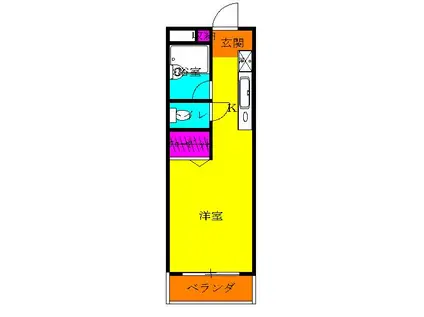 SKマンション(ワンルーム/3階)の間取り写真