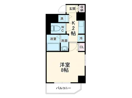 プレシャス名駅(1K/4階)の間取り写真