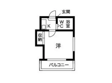 マイルストーン本陣Ⅱ(1K/1階)の間取り写真