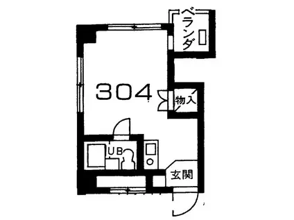 メゾンコラール(ワンルーム/3階)の間取り写真