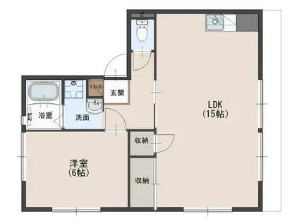 パナホームせき(1LDK/1階)の間取り写真
