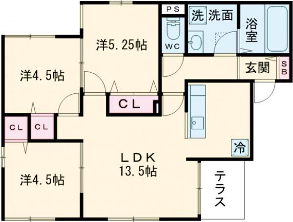 MS KITTY(3LDK/1階)の間取り写真