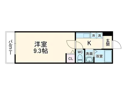 ウィズ大宮通(1K/2階)の間取り写真