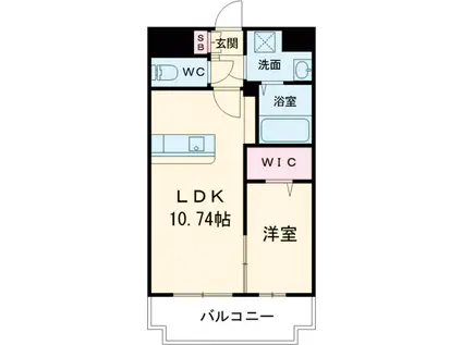 LIBTH安里Ⅱ(1LDK/10階)の間取り写真