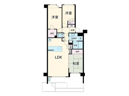 ライオンズ青葉の森フォレストマーク(3LDK/1階)の間取り写真