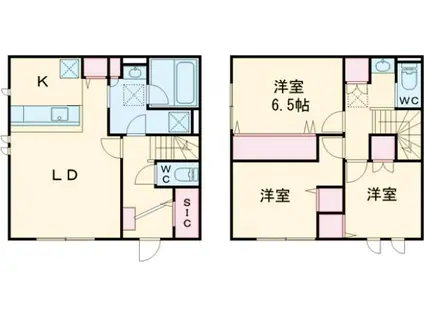 東武鉄道宇都宮線 南宇都宮駅 徒歩7分  新築(3LDK)の間取り写真