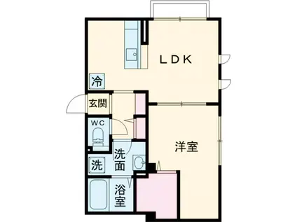 LA LUCE(1LDK/1階)の間取り写真