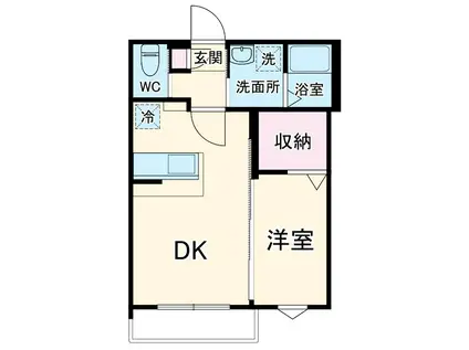 横浜線 矢部駅 徒歩10分 3階建 新築(1LDK/1階)の間取り写真