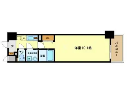 インベスト京都堀川(1K/5階)の間取り写真