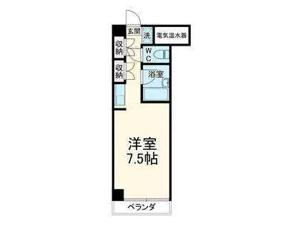 峯山ビル(1K/2階)の間取り写真