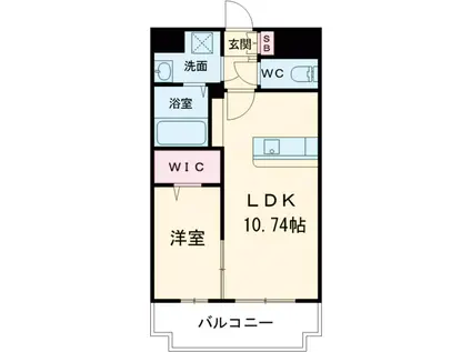 LIBTH安里Ⅱ(1LDK/11階)の間取り写真