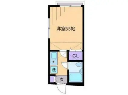 サンライズ笹塚(1K/2階)の間取り写真