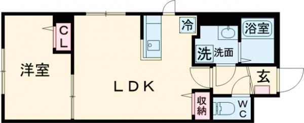 タスキSMART新大塚Ⅱ(1LDK/4階)の間取り写真