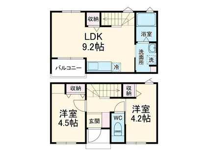 ＭＥＬＬＡＳ浦安(2LDK)の間取り写真
