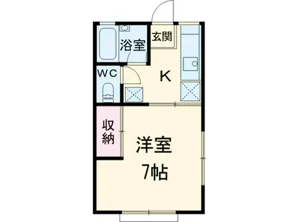 ホワイトホームズ(1K/1階)の間取り写真