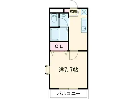 アーバンシティ・プルミエⅤ(1K/1階)の間取り写真