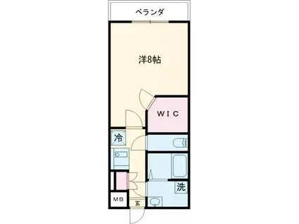 アクセルコート(1K/2階)の間取り写真