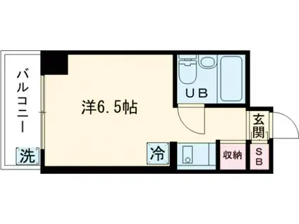 ラ・レジダンス・ド・タクマ(ワンルーム/8階)の間取り写真