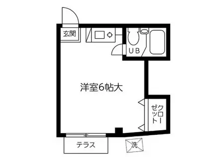 松浦ビル(ワンルーム/1階)の間取り写真