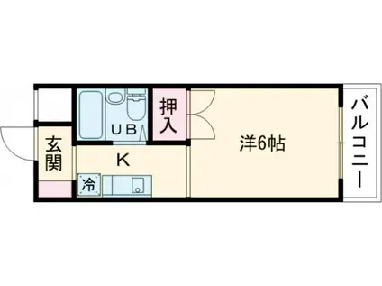 洛西みやびビル(1K/3階)の間取り写真