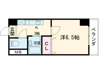 GREEN PARK Ⅱ(1K/2階)の間取り写真